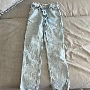 Abercrombie Light Wash Jeans with Criss-Cross Waist Band